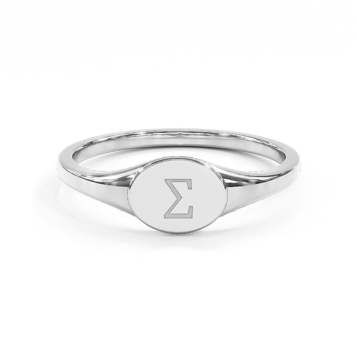 Sterling Silver Personalised Initial Signet Ring
